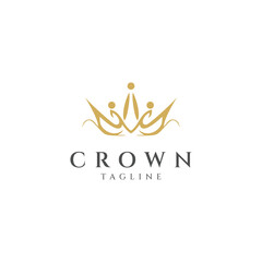 Crown logo design vector illustration
