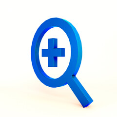 Fototapeta premium Zoom In Icon Right Side In White Background