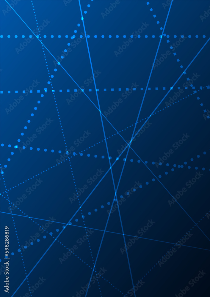 Poster abstract background technology uses color shading along with dot lines to make it look more modern a