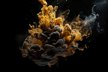 Paint drop. Ink water. Explosion smoke. AI generative