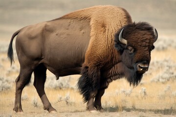 American bison animal. Generate Ai - obrazy, fototapety, plakaty