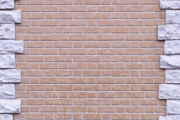 street wall background ,Industrial background, empty grunge urban street with warehouse brick wall