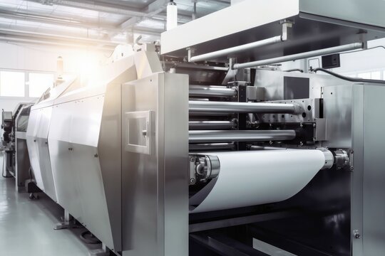 Modern printing machine. Generate AI