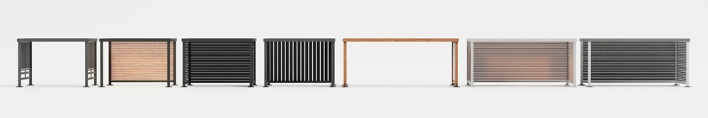 Realistic 3D Render of Gazebos