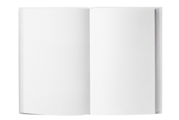 Open book with blank pages, cut out