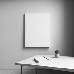 empty room with table, blank background, indoor background, background for mockup, blank board.