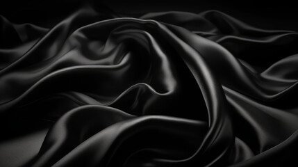 Fototapeta premium This smooth silk satin drapery design showcases a luxurious and elegant texture, perfect for a sophisticated backdrop in fashion or decor. Soft wavy satiny clothing. Elegant velvet. Generative AI.