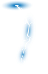 Obraz premium Blue Thunderstorm with lightning and clouds. Discharge electrical current. Charge current. natural phenomena. PNG.