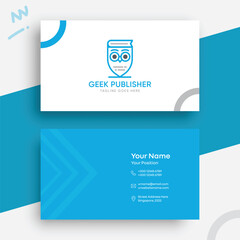 Double-sided Creative Vector business card mockup 
