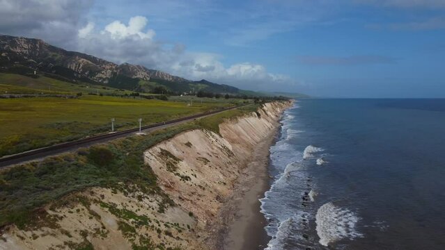 Aerial View of Refugio State Beach, Santa Barbara County