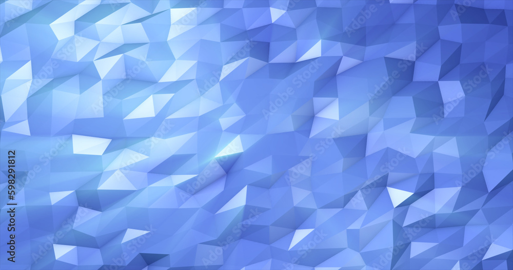 Poster abstract blue low poly triangular mesh background