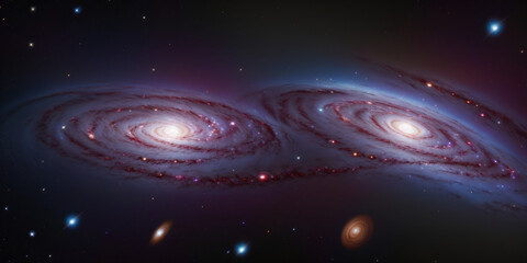 outer space-themed background with a detailed depiction of a galaxy. Generative AI