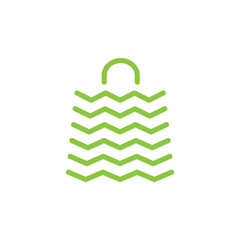 Shop or Store Logo. Online Marketplace with Shopping Bag Shape