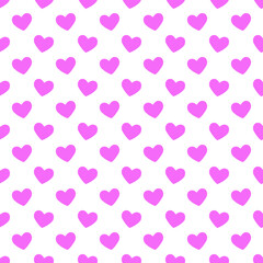 Seamless heart pattern background.Simple heart shape seamless pattern in diagonal arrangement. Love and romantic theme background.