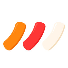 Tteokbokki Noodle vector. Korean food. Spicy rice cake. Tteokbokki logo design.