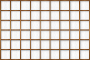 背景素材　三崩しの模様の障子