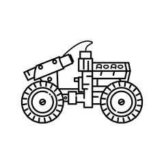 Car, children's toy. Machine constructor. Machine in control.