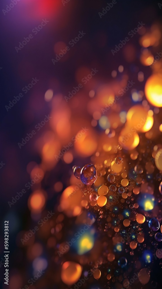 Poster abstract colorful bokeh dynamic background with rich colors. generative ai