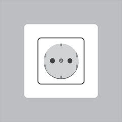 power outlet icon, vector, illustration, symbol