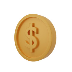 coin with dollar sign.golden dollar symbol.Gold coin.3D Stack of Gold Coins Icon Isolated.Symbol of investment, savings and business.money management.Dollar Coin.3D rendering