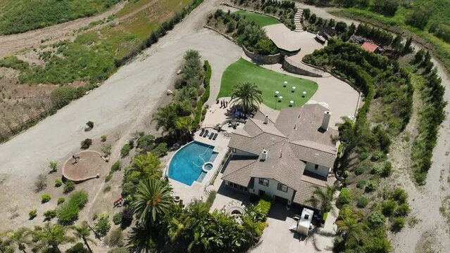top view of the villa