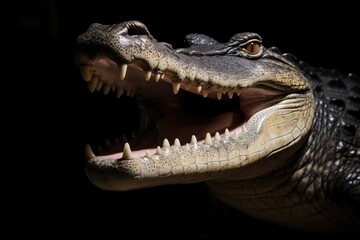 Obraz premium Crocodile with its mouth ope