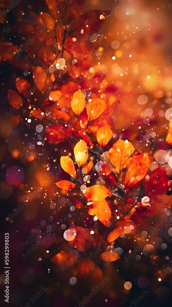 Poster abstract colorful bokeh dynamic background with rich colors. generative ai