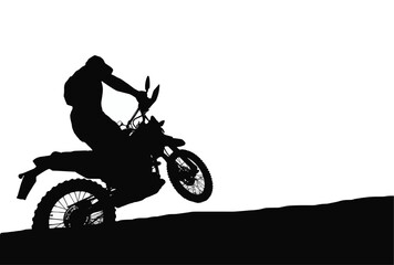 silhouette of a motorcycle Vector on white background.