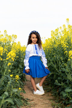 Pray for Ukraine. Stop war. Ukraines Independence  Day. Constitution day. Ukrainian girl  in embroidered shirt vyshyvanka. Ukrainians are against war. Kolza