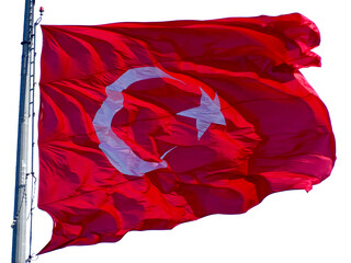 turkish flag on the wind
