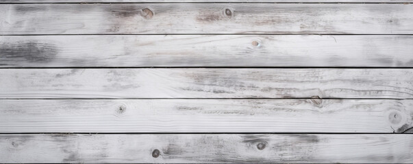 Obraz na płótnie Canvas An old weathered wooden wall with a white paint striped pattern creates a rustic backdrop for your next design project. Perfect for a natural or vintage theme. Rustic hardwood planks. Generative AI