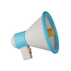 Megaphone speaker 3d voice icon.