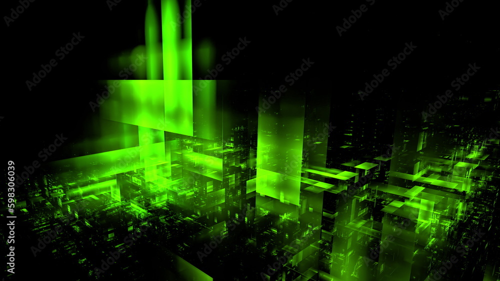 Poster modern digital technologies, cloud computing. digital space, architecture design. complex mathematic