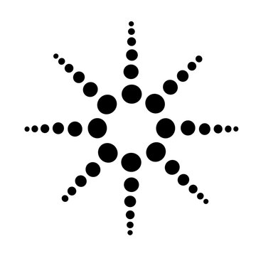 black dots star pattern