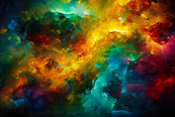 Obraz na płótnie Canvas An abstract rainbow colourful background. Created with Generative AI.
