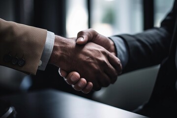 Deal Makers Unite: Businessmen Solidifying Partnerships with a Handshake