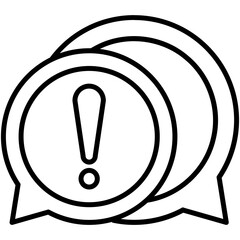Attention Icon. Exclamation Mark Alert Symbol. Line Icon Vector Stock 