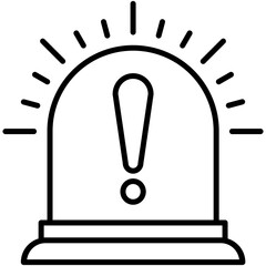 Alert Icon. Exclamation Mark Caution Symbol. Line Icon Vector Stock 
