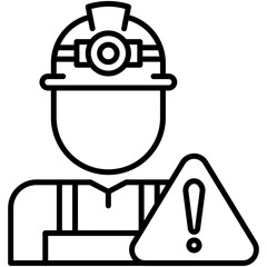 Safety Icon. Exclamation Mark Alert Symbol. Line Icon Vector Stock 
