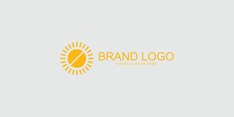 Simple brand logo design with unique concept premium vector