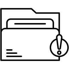 Important Icon. Exclamation Mark Alert Symbol. Line Icon Vector Stock 