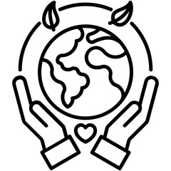 csr icon. life give back symbol. line icon vector stock