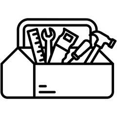 carpenter icon. hammer tool building symbol. line icon vector stock