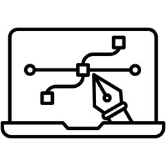 Design Icon. Color Palette Art Symbol. Line Icon Vector Stock 