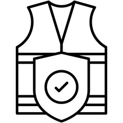safety icon. secure work accident symbol. line icon vector stock