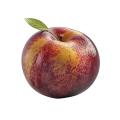 Nectarine peach on transparent background, created with generative AI