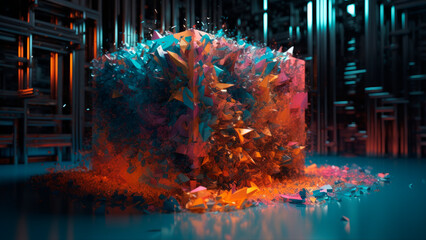 Wallpaper abstract 3d render 08 Ai Generated