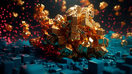 Wallpaper abstract 3d render 10 Ai Generated