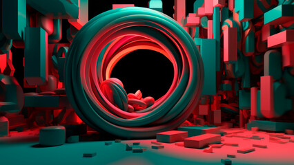 Wallpaper abstract 3d render 15 Ai Generated