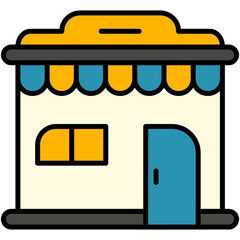 Store Icon. Online Shop Retail Symbol. Line Filled Icon Vector Stock 